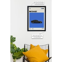 Bmw M340i 2020 Model V1 Car Serie Özel Tasarım Siyah Çerçeveli Tablo Poster
