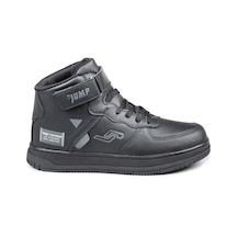 Jump 27835 Cırtlı Yüksek Bilekli Siyah Genç Sneaker Günlük Spor Ayakkabı