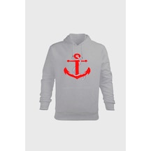 Efluce Erkek Kapüşonlu Sweatshirt, Gemi Çapası