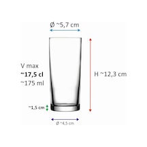 52138 -  Raki Cam, Ouzo Camı - Raki Bardagi, 6 Adet Raki Bardağı, Uzo Bardakları Şeffaf