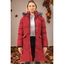Z6774 Dewberry Bayan Kaban-düz Bordo-düz Bordo