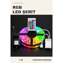 Onerous 3 M Rgb Led Led Işık, Uzaktan Kumandalı Çok Renkli