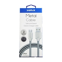 Sunix Sc-14 Type-C Telefon Şarj Data Metal Kabl 1M