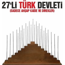 27'li Türk Devletleri Ahşap Kaide+direkleri Tek Ebat