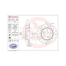 Brembo 0872112x Arka Fren Diski A1244231112 A2034230412 A2104230312 - 2 Adettir