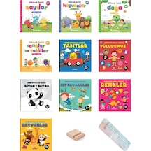 Kitaplarla Tanışıyorum - Bebek Kitaplığı -10 Kitap -minik Kitaplar+tablet Standı+okuma Takip Ayracı