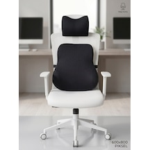 Yeni Nesil Visco Ortopedik Ergonomik 2 Li Set Araç Ve Ofis, Ev Bel & Boyun Destek Minderi Ve Boyunluk 1