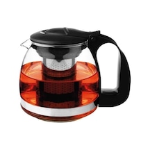 700 Ml Borosilikat Süzgeçli Cam Çaydanlık Bitki Ve Çay Demliği Siyah Saplı Kettle Ve Çay Makinesi Uyumlu Demlik Çok Renkli