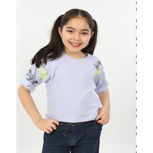 Toontoy Kids Toontoy Kız Çocuk Street Baskılı Tişört Mavi