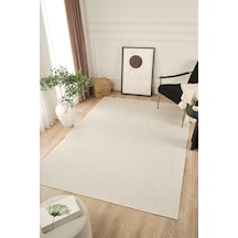 Sisalux 3081 Krem Bej Sisal Dokuma Jüt Kilim Hav Toz Vermez Halı Salon Mutfak Oturma Odası Halısı Krem - Bej