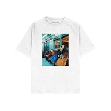 Startmore Adrift Metro Beyaz Oversize Unisex T-shirt Beyaz