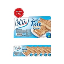 İçim Dilimli Tost Peyniri 500 G X 6 Adet - Pratik, Tam Yağlı Ve Mükemmel Eriyen Lezzet