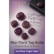 Sertifikalı Doğal Mor Florit Taşı Kütle 10-15 Mm Pozitif Enerji