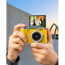 48 Mp 4k Dijital Kamera Flip Ekranlı Vlog Fotoğraf Makinesi
