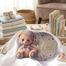 Erkek Ayıcıklı 6.5cm Ahşap Mıknatıslı İsme Özel Bebek Ma 20 Adet