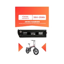 Arora Hamburg Uyumlu 36v 20ah Elektrikli Bisiklet Bataryası Siyah