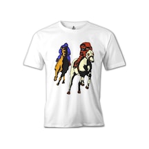 At 9 Beyaz Erkek Tshirt