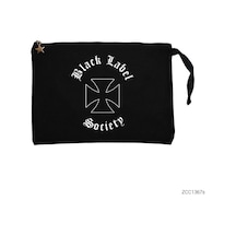 Zepplin Giyim Black Label Society Siyah Clutch Astarlı Cüzdan / El Çantası