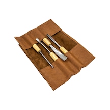 Rox Wood 0127 Deri Çantalı Premium Iskarpela Seti 4 Parça