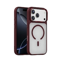Joko Apple Uyumlu iPhone 18 Pro/17 Pro Prime Magsafe Kapak - Bordo Çok Renkli