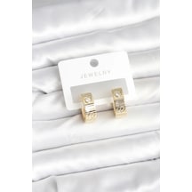 Mey İthalat Pirinç Gold Renk Zirkon Taşlı Halka Kadın Küpe - Özel Seri Meyeb6921971c954c87e14d08f4ea altın