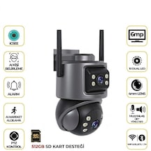 Baff Ics-5637 3+3mp Çift Lens Akıllı Wi-fi Güvenlik Kamerası Aı İnsan Takip Ve Renkli Gece Görüşlü Akıllı Bebek Kamerası