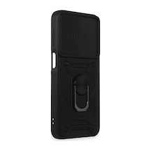 Samsung Galaxy Uyumlu - M34 5g Kılıf Pars Lens Yüzüklü Silikon - Siyah