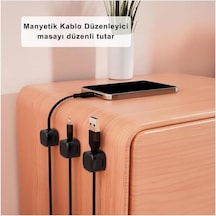 6 Adet Set Yapışkanlı Manyetik Kapaklı Kablo Düzenleyici Organizer, Ev, Ofis, Kablo Düzenleyici Belirtilmemiş 83799739