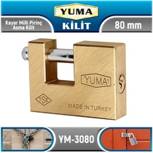 80mm Pirinç Kayar Milli Asma Kilit Ym-3080