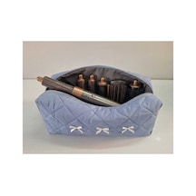 Dreamy Blue Kapitone Fiyonklu Tüm Saç Şekillendiricilerine Uygun Organizer Çanta Tb043