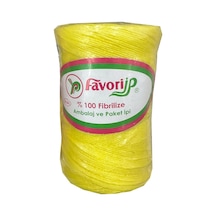 Favori İp 5000 Denye -0.8 Mm- Ambalaj Ve Paket İpi Naylon Burgulu Örgü Çamaşır İpi - Sarı - 5 Adet