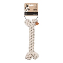 Örgü Kemik Köpek Oyuncağı Beyaz 30 Cm Çok Renkli