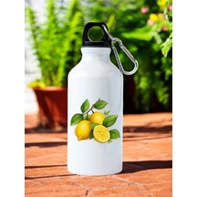 Limon Baskılı Matara Suluk Beyaz
