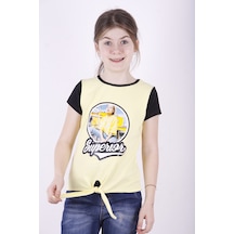 Toontoy Kids Toontoy Kız Çocuk Superior Baskılı Tişört Sarı