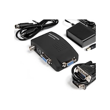 BNC - VGA Video Dönüştürücü Bileşik S-Video Girişi - PC VGA Çıkış