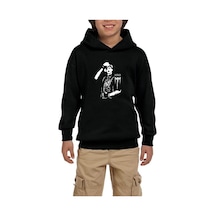 Zepplin Giyim Marilyn Manson Body Siyah Çocuk Kapşonlu Sweatshirt