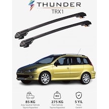 Peugeot 206 Sw 2002-2008 Trx1 Thunder Carrier Kilitli Ara Atkı Taşıyıcı Tavan Barı Siyah