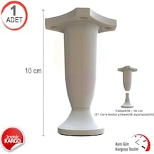 Alkur homeline 1 Adet 10 cm Plastik Beyaz Bingolu ( 1 cm Ayarlan
