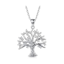 925 Ayar Gümüş Hayat Ağacı Zirkon Taşlı Kadın Kolye - Anlamlı Şık Takı Gold & Silver Seçenekli Gümüş - 910266854 Gümüş