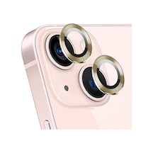Ekran Koruyucu Apple iPhone 15 İçin Tekli Kamera Lens Koruma Camı Gold iPhone 15 İle Uyumlu Ekran Koruyucu - Gold Diğer