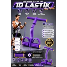 0 Lastikli Spor Aleti Body Trimmer Pilates Direnç Lastiği Karın Kol Bacak Ve Tüm Vücut Çalıştırıcı Pedallı Fitness Spor Aleti Yeni Nesil Mor