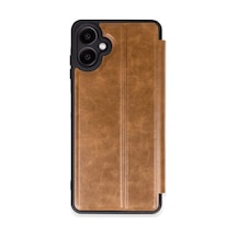 Newface - 560 - Samsung Galaxy A06 Kılıf Flip Cover - Csmo-tex - - Taba