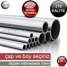 Paslanmaz Çelik Krom Boru 316 Kalite (ASİT & DENİZ SUYU İÇİN)