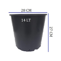 Üretim Saksısı 5 Adet 28x27 Cm 14 Lt Plastik Saksı Siyah Bitki Turkuaz,9630124545 Diğer
