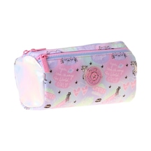 Kaukko Kids Kız Çocuk Üç Bölmeli Dream Baskılı Çok Renkli Okul Kalem Çantası - L5345