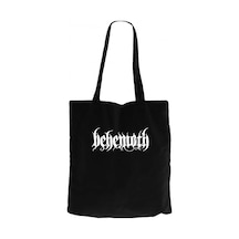 Behemoth Classic Logo Siyah Kanvas Bez Çanta Siyah
