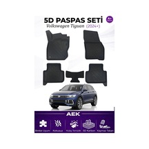 Volskwagen Tiguan 2024+ Araca Özel Havuzlu "karbon" Paspas Takımı