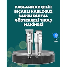 Profesyonel Saç Ve Sakal Kesme Makinesi Şarjlı, Sessiz Motor, Ayarlanabilir Tarak 1.5 Saat