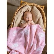 Kitoshi Yeni Doğanlar İçin Çocuk Battaniyesi, %100 Pamuk 486582402 Pembe