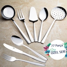 Nehir sahra kaşık çatal takımı - 77 prç. kaşık çatal servis takım